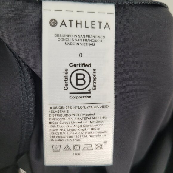 Athleta Move Easy Split Hem Pant Nylon Stretch Black Size 0 NWT - Picture 10 of 13